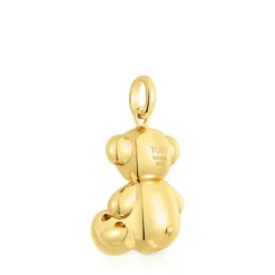 Colgante oso grande con baño de oro 18 kt sobre plata Bold Bear