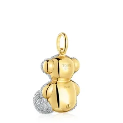 Colgante oso grande de oro y diamantes Bold Bear