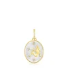 Colgante Virgo con baño de oro 18 kt sobre plata, nácar y topacios TOUS Horoscope