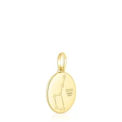 Colgante Virgo con baño de oro 18 kt sobre plata, nácar y topacios TOUS Horoscope