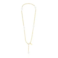 Collar con baño de oro 18 kt sobre plata y perlas cultivadas Tamara Falcó X TOUS