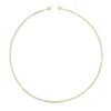 Collar corto con baño de oro 18 kt sobre plata Hold Oval