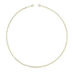 Collar corto con baño de oro 18 kt sobre plata Hold Oval