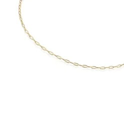 Collar corto con baño de oro 18 kt sobre plata Hold Oval