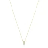 Collar corto de oro y 0,05 ct de diamantes letra M Alphabet