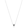Collar corto de plata y motivo oso pequeño en ónix Icon Color