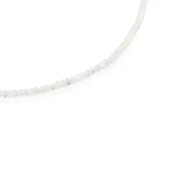 Collar corto de plata y piedra luna Basic Colors