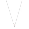 Collar de plata con cuarzo rosa y amazonita Mini Color