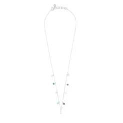 Collar de plata y gemas Bold motivos Motif