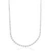 Collar largo de plata Gloss