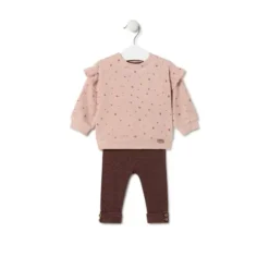 Conjunto de niña con osos y rayas Pink rosa