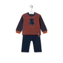 Conjunto de niño a rayas y liso Black azul marino