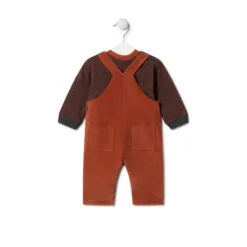 Conjunto de niño a rayas y liso Black naranja