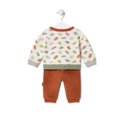 Conjunto de niño osos multicolor Grey crudo