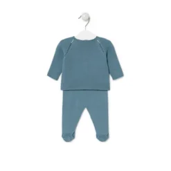 Conjunto de punto de bebé Tricot azul