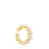 Earcuff doble con baño de oro 18 kt sobre plata y perlas cultivadas Gloss