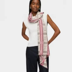Foulard beige y rosa TOUS Legacy Jacquard
