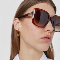 Gafas de sol Square Hold Logo marrón