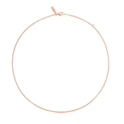 Gargantilla con baño de oro rosa de 18 kt sobre plata 45 cm TOUS Hand