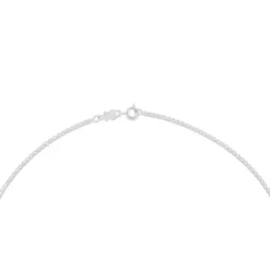 Gargantilla de plata con anillas cuadradas, 45 cm Chain