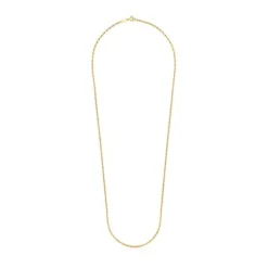 Gargantilla larga con baño de oro 18 kt sobre plata y bolas, 70 cm Chain