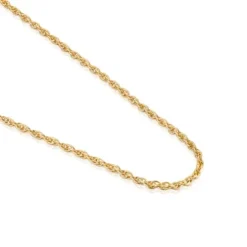 Gargantilla larga con baño de oro 18 kt sobre plata y bolas, 70 cm Chain