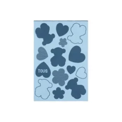 Manta de bebé reversible Nilo multi motivos azul