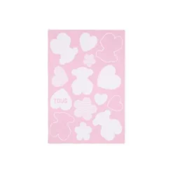 Manta de bebé reversible Nilo multi motivos rosa
