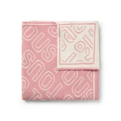 Manta de bebé reversible Nilo logo TOUS rosa