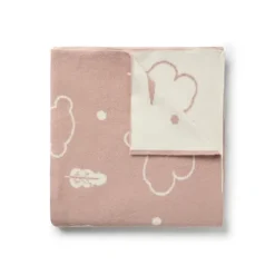 Manta de bebé reversible Nilo osos rosa