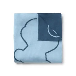 Manta de bebé reversible Nilo multi motivos azul