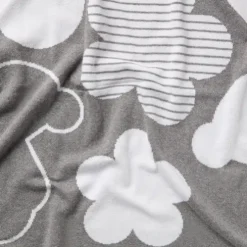 Manta de bebé reversible Nilo multi motivos gris