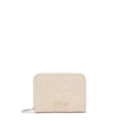 Monedero de piel beige TOUS Greta