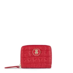Monedero mediano Sherton de Piel roja