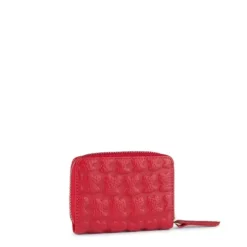 Monedero mediano Sherton de Piel roja