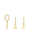 Pack Criollas con baño de oro 18 kt sobre plata TOUS Good Vibes