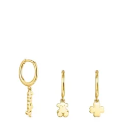 Pack Criollas con baño de oro 18 kt sobre plata TOUS Good Vibes