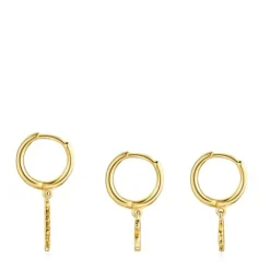Pack Criollas con baño de oro 18 kt sobre plata TOUS Good Vibes