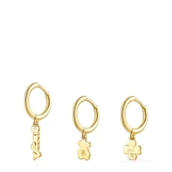 Pack Criollas con baño de oro 18 kt sobre plata TOUS Good Vibes