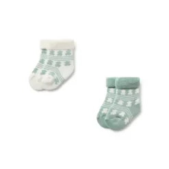 Pack de 2 pares de calcetines de bebé SSocks verde