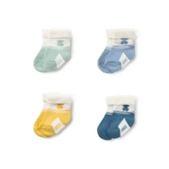 Pack de 4 pares de calcetines de bebé SSocks azul