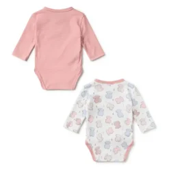 Pack de bodys de bebé cruzados Colors rosa