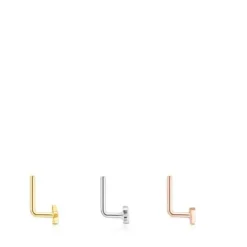 Pack de Piercings de nariz TOUS Basics de acero tricolor