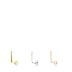 Pack de Piercings de nariz TOUS Basics de acero tricolor