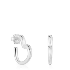 Pendientes aro corazón de plata My Other Half