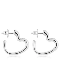 Pendientes aro corazón de plata My Other Half