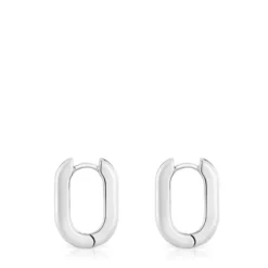 Pendientes aro cortos de plata 18,2 mm Basicos
