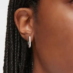 Pendientes aro cortos de plata 18,2 mm Basicos
