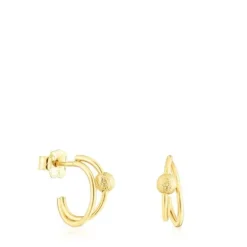 Pendientes aro doble de oro Sylvan