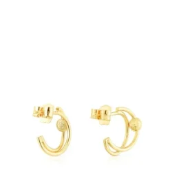 Pendientes aro doble de oro Sylvan